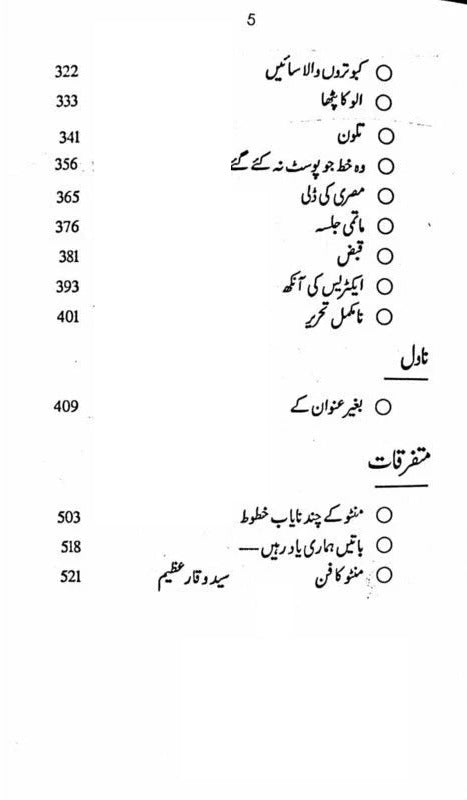 Manto Baqiyat - منٹو باقیات