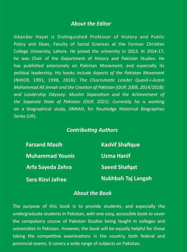 Pakistan Studies: A Book of Readings - Sikandar Hayat